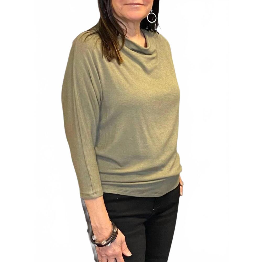 NEW REVIR astrid dolman top in olive